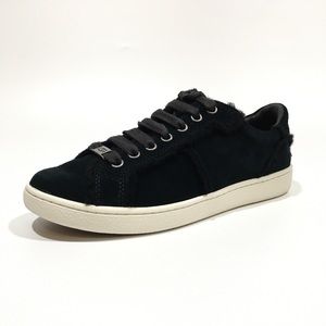 UGG Milo Spill Seam Lace Up Sneakers -Black Suede -US 8 -New